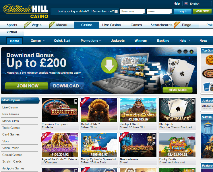 williamhill casino page