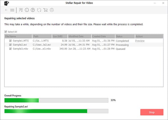 Stellar Repair for Video Stop Repair Files